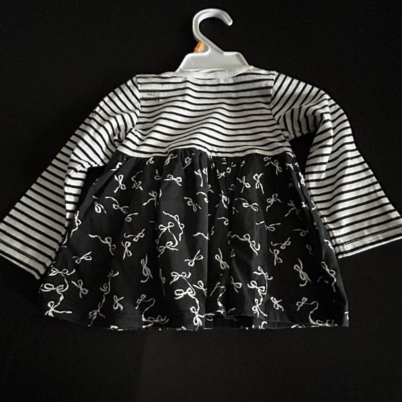 FIRST IMPRESSIONS GIRLS COLLECTION TOP DEEP BLACK 6-9 MONTHS - Picture 4 of 6